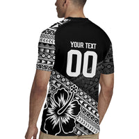 Custom Rugby Fiji Rugby Jersey Black Traditional Masi Inspired
