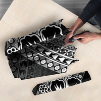 Custom Rugby Fiji Umbrella Black Traditional Masi Inspired