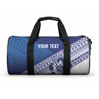 Custom Rugby Fiji Duffle Bag Blue Traditional Masi Inspired LT9 One size Blue - Polynesian Pride
