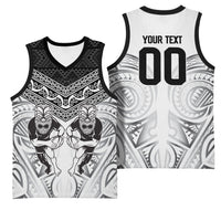 Custom Rugby New Zealand Black Fern Basketball Jersey Niho Taniwha Inspired