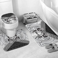 Custom Rugby New Zealand Black Fern Bathroom Set Niho Taniwha Inspired