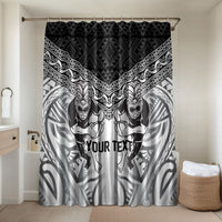 Custom Rugby New Zealand Black Fern Bathroom Set Niho Taniwha Inspired