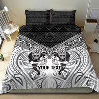 Custom Rugby New Zealand Black Fern Bedding Set Niho Taniwha Inspired