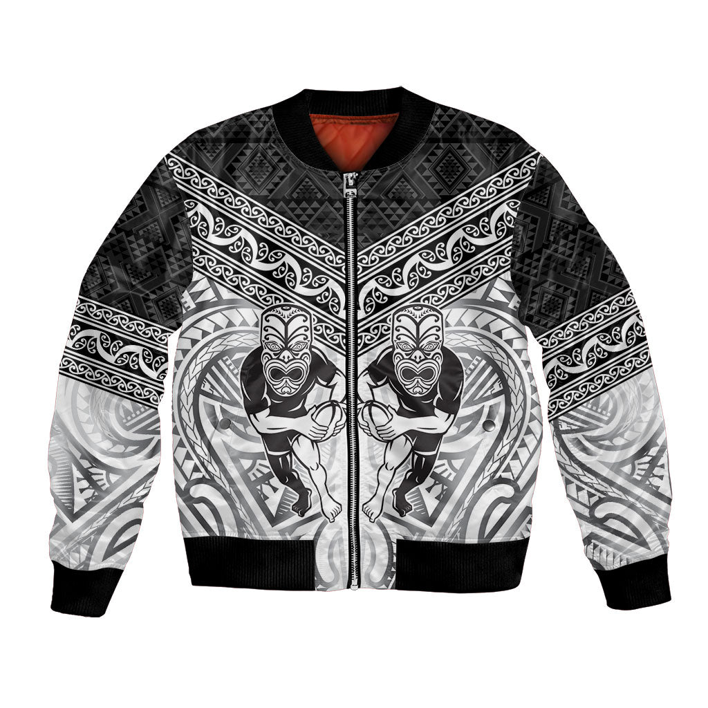 Custom Rugby New Zealand Black Fern Bomber Jacket Niho Taniwha Inspired