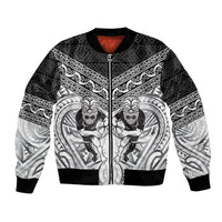 Custom Rugby New Zealand Black Fern Bomber Jacket Niho Taniwha Inspired