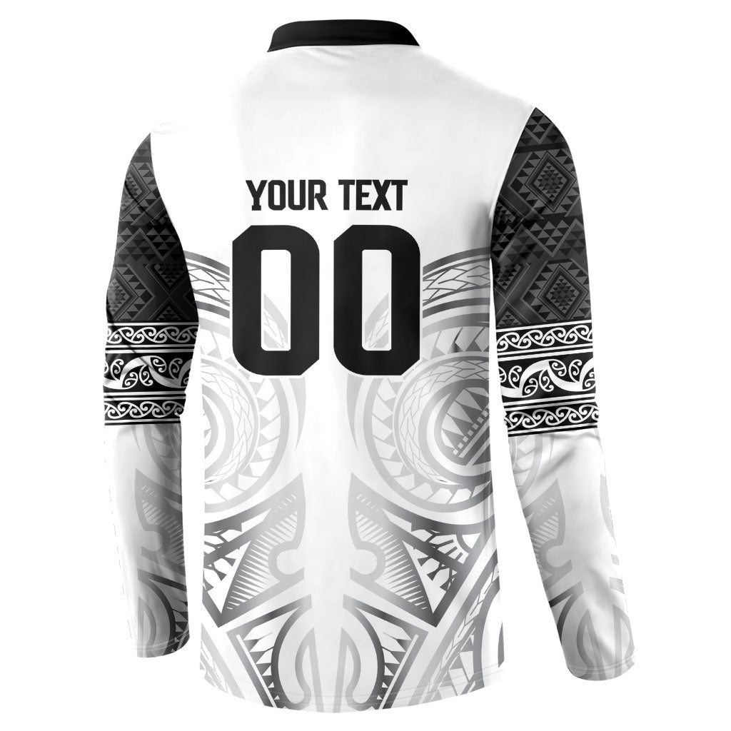 Custom Rugby New Zealand Black Fern Button Sweatshirt Niho Taniwha Inspired