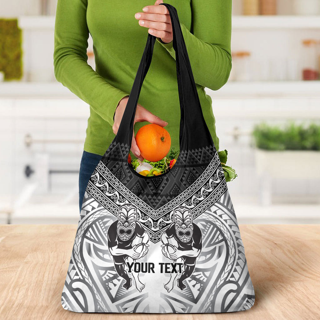 Custom Rugby New Zealand Black Fern Grocery Bag Niho Taniwha Inspired