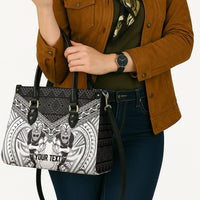 Custom Rugby New Zealand Black Fern Leather Bag Niho Taniwha Inspired