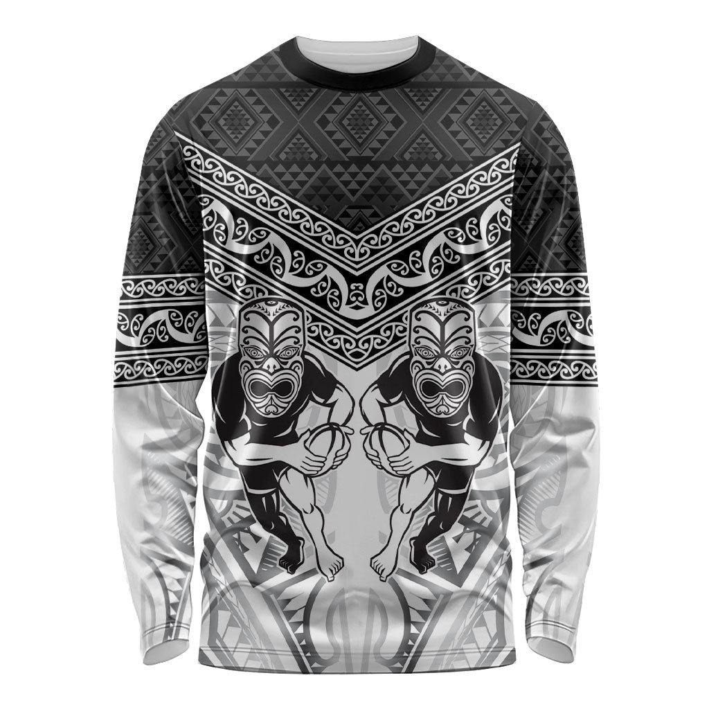 Custom Rugby New Zealand Black Fern Long Sleeve Shirt Niho Taniwha Inspired