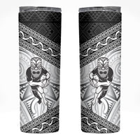 Custom Rugby New Zealand Black Fern Skinny Tumbler Niho Taniwha Inspired