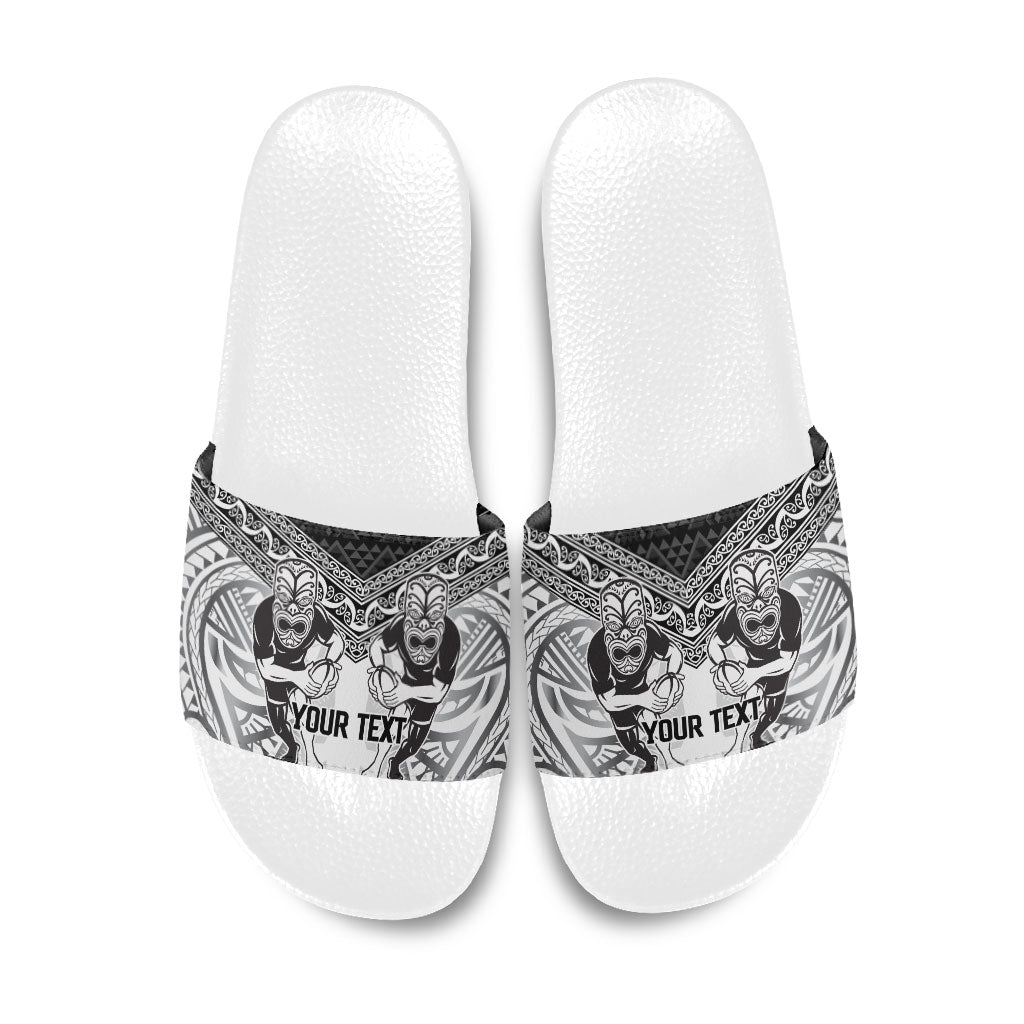 Custom Rugby New Zealand Black Fern Slide Sandals Niho Taniwha Inspired