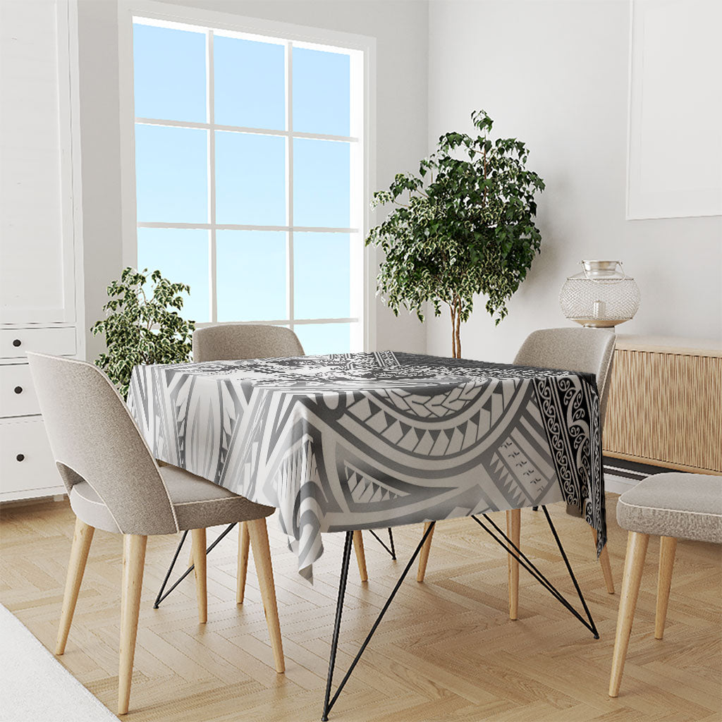 Custom Rugby New Zealand Black Fern Tablecloth Niho Taniwha Inspired