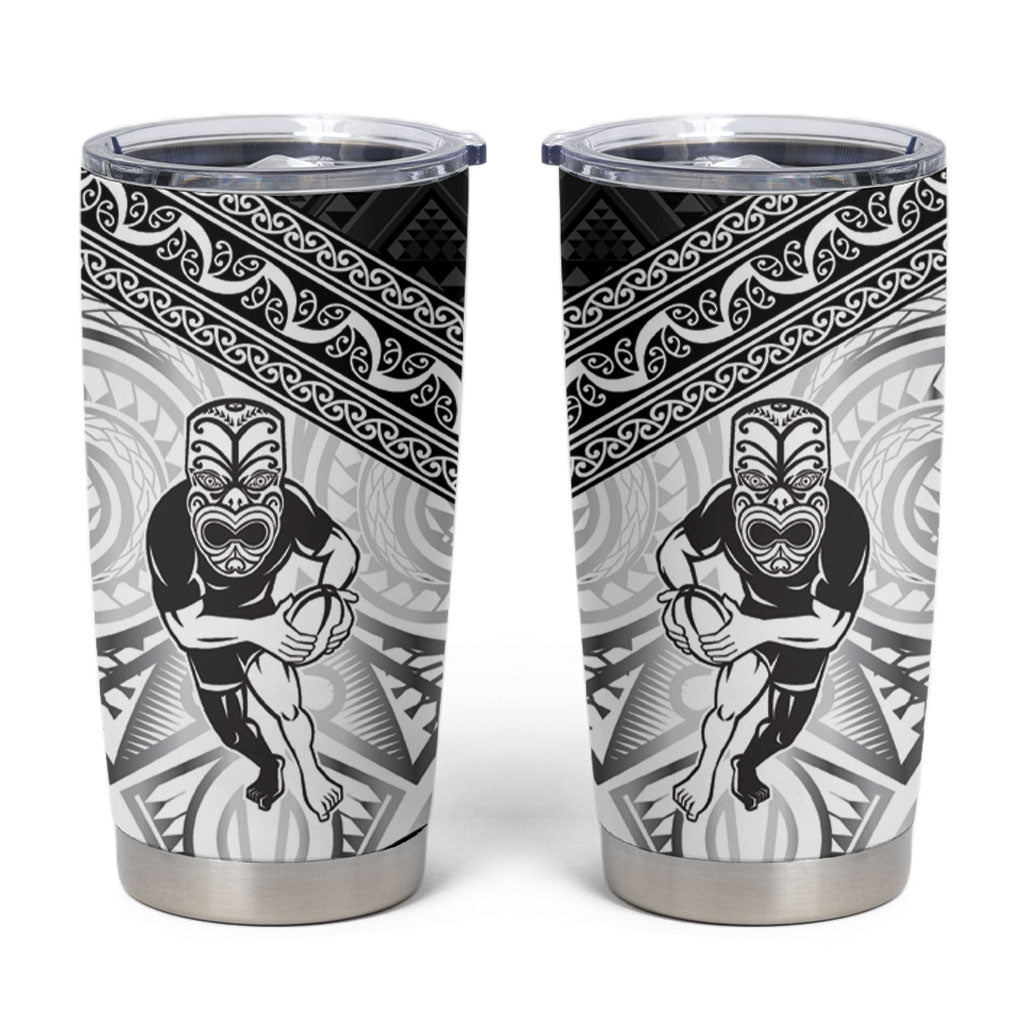 Custom Rugby New Zealand Black Fern Tumbler Cup Niho Taniwha Inspired