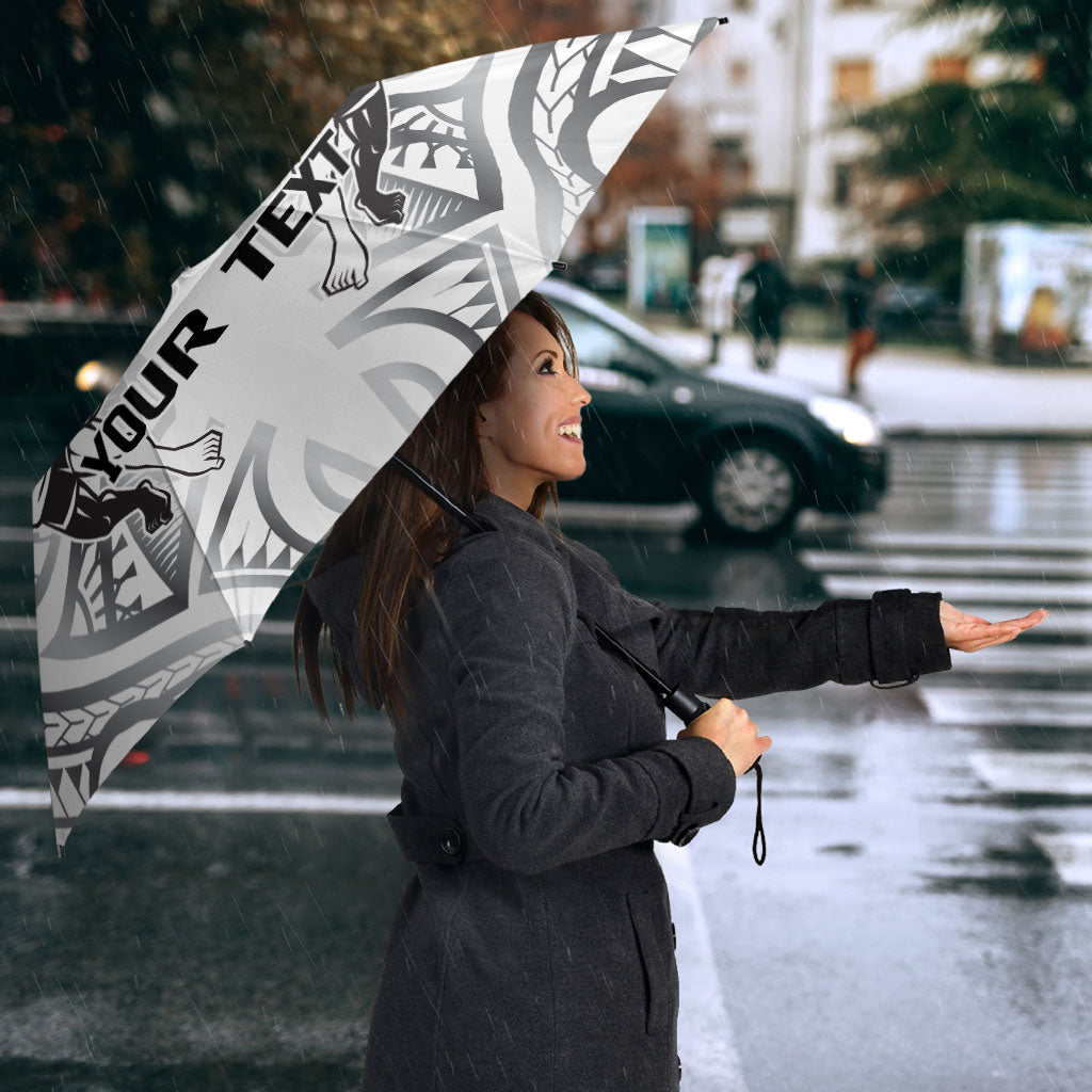 Custom Rugby New Zealand Black Fern Umbrella Niho Taniwha Inspired