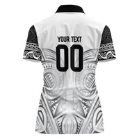 Custom Rugby New Zealand Black Fern Women Polo Shirt Niho Taniwha Inspired