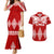 Custom Tonga Rugby Couples Matching Mermaid Dress And Hawaiian Shirt Proud Tongan Ngatu Kupesi World Cup 2023 No1 LT9 White - Polynesian Pride