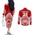 Custom Tonga Rugby Couples Matching Off The Shoulder Long Sleeve Dress and Long Sleeve Button Shirts Proud Tongan Ngatu Kupesi World Cup 2023 No1 LT9 - Polynesian Pride