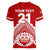 Custom Tonga Rugby Women V Neck T Shirt Proud Tongan Ngatu Kupesi World Cup 2023 No1 LT9 - Polynesian Pride