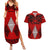 Custom Tonga Rugby Couples Matching Summer Maxi Dress and Hawaiian Shirt Proud Tongan Ngatu Kupesi World Cup 2023 No2 LT9 Black - Polynesian Pride