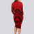 Custom Tonga Rugby Long Sleeve Bodycon Dress Proud Tongan Ngatu Kupesi World Cup 2023 No2 LT9 - Polynesian Pride