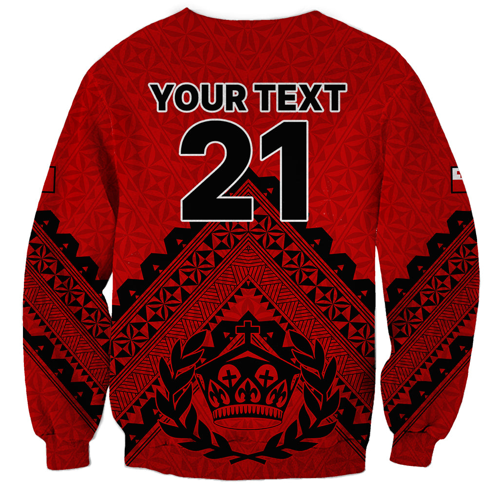 Custom Tonga Rugby Sweatshirt Proud Tongan Ngatu Kupesi World Cup 2023 No2 LT9 - Polynesian Pride