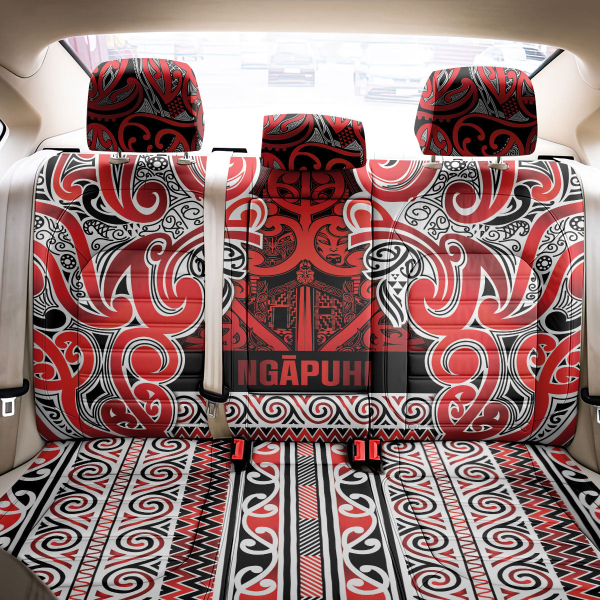 Aotearoa Iwi Ngapuhi Back Car Seat Cover Maori Wharenui House Tribal Pattern LT9 - Polynesian Pride