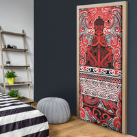 Aotearoa Iwi Ngapuhi Door Cover Maori Wharenui House Tribal Pattern LT9 - Polynesian Pride