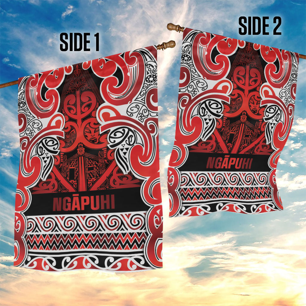 Aotearoa Iwi Ngapuhi Garden Flag Maori Wharenui House Tribal Pattern LT9 - Polynesian Pride