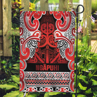 Aotearoa Iwi Ngapuhi Garden Flag Maori Wharenui House Tribal Pattern LT9 Garden Flag Red - Polynesian Pride
