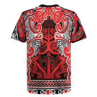 Aotearoa Iwi Ngapuhi Rugby Jersey Maori Wharenui House Tribal Pattern LT9 - Polynesian Pride