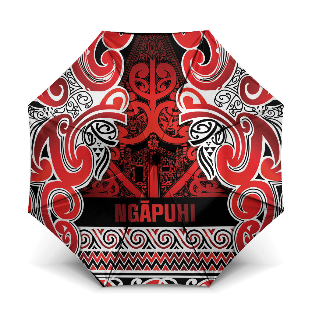 Aotearoa Iwi Ngapuhi Umbrella Maori Wharenui House Tribal Pattern