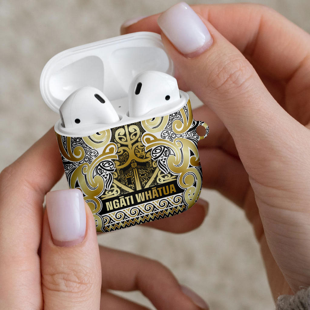 Aotearoa Iwi Ngati Whatua AirPods Case Maori Wharenui House Tribal Pattern LT9 - Polynesian Pride