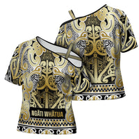 Aotearoa Iwi Ngati Whatua Cross Shoulder Shirt Maori Wharenui House Tribal Pattern LT9 - Polynesian Pride