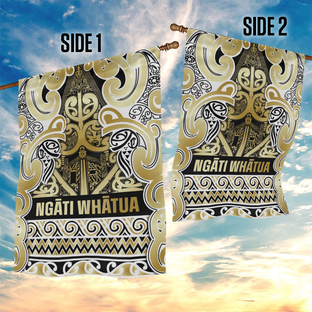 Aotearoa Iwi Ngati Whatua Garden Flag Maori Wharenui House Tribal Pattern LT9 - Polynesian Pride