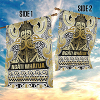 Aotearoa Iwi Ngati Whatua Garden Flag Maori Wharenui House Tribal Pattern LT9 - Polynesian Pride