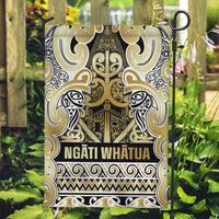 Aotearoa Iwi Ngati Whatua Garden Flag Maori Wharenui House Tribal Pattern LT9 Garden Flag Gold - Polynesian Pride