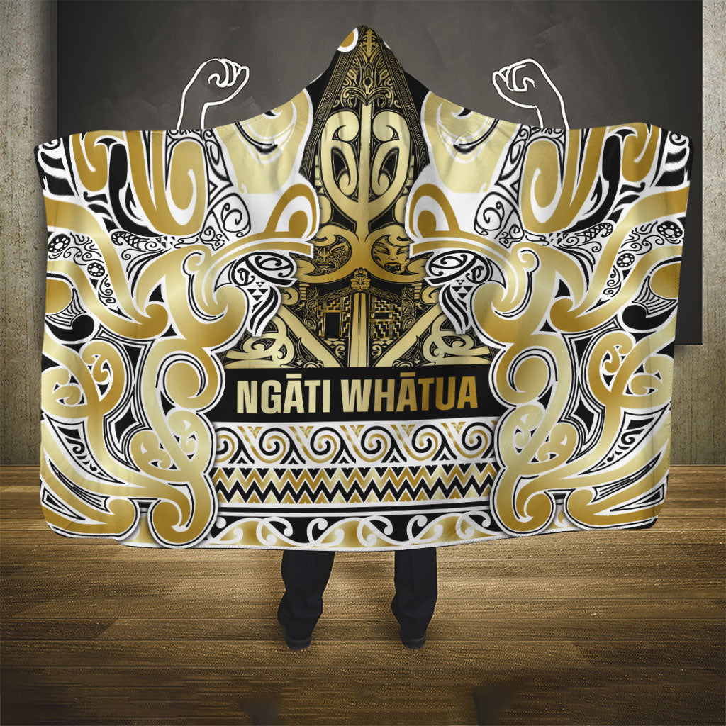 Aotearoa Iwi Ngati Whatua Hooded Blanket Maori Wharenui House Tribal Pattern LT9 - Polynesian Pride