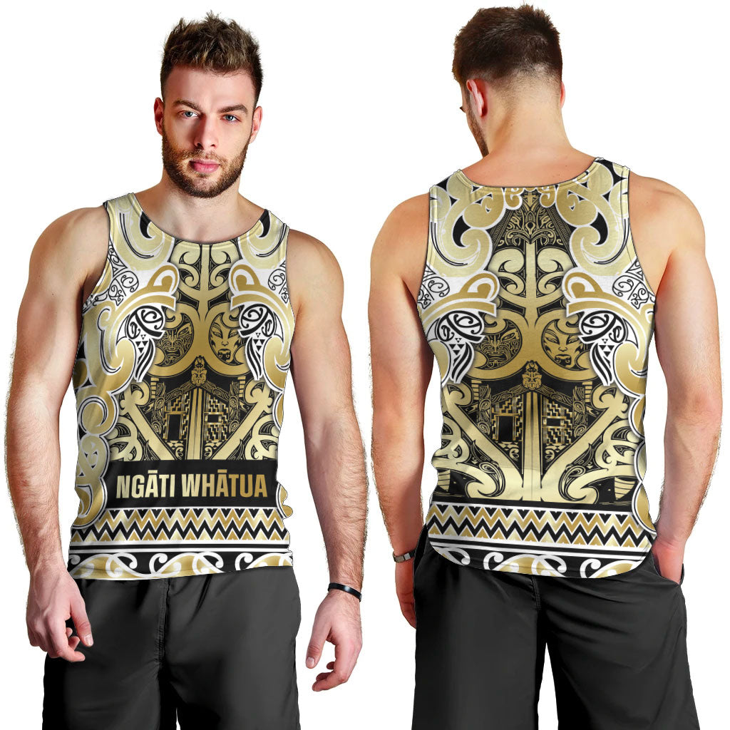 Aotearoa Iwi Ngati Whatua Men Tank Top Maori Wharenui House Tribal Pattern LT9 - Polynesian Pride