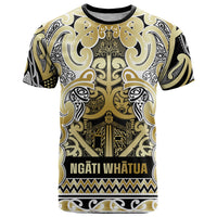 Aotearoa Iwi Ngati Whatua T Shirt Maori Wharenui House Tribal Pattern LT9 Gold - Polynesian Pride