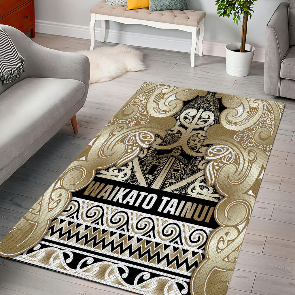 Aotearoa Iwi Waikato Tainui Area Rug Maori Wharenui House Tribal Pattern LT9 - Polynesian Pride