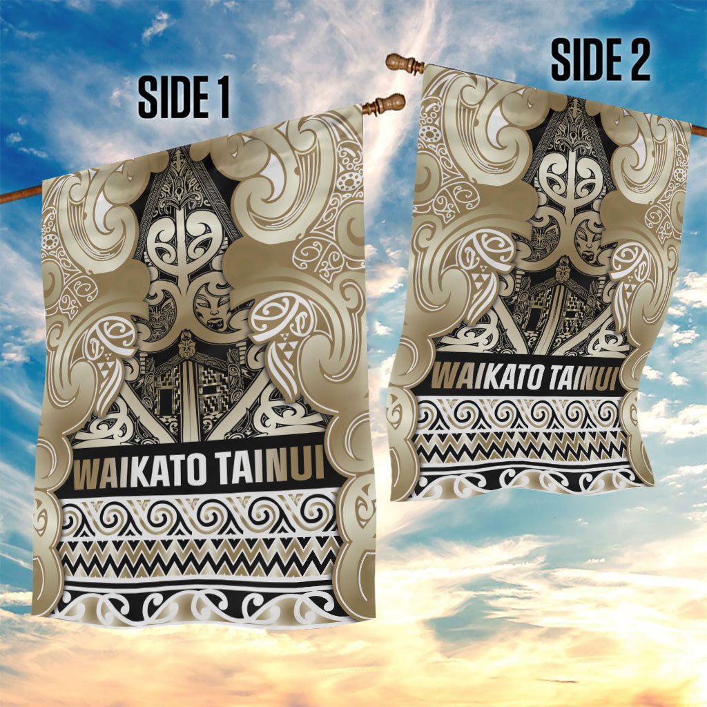 Aotearoa Iwi Waikato Tainui Garden Flag Maori Wharenui House Tribal Pattern LT9 - Polynesian Pride