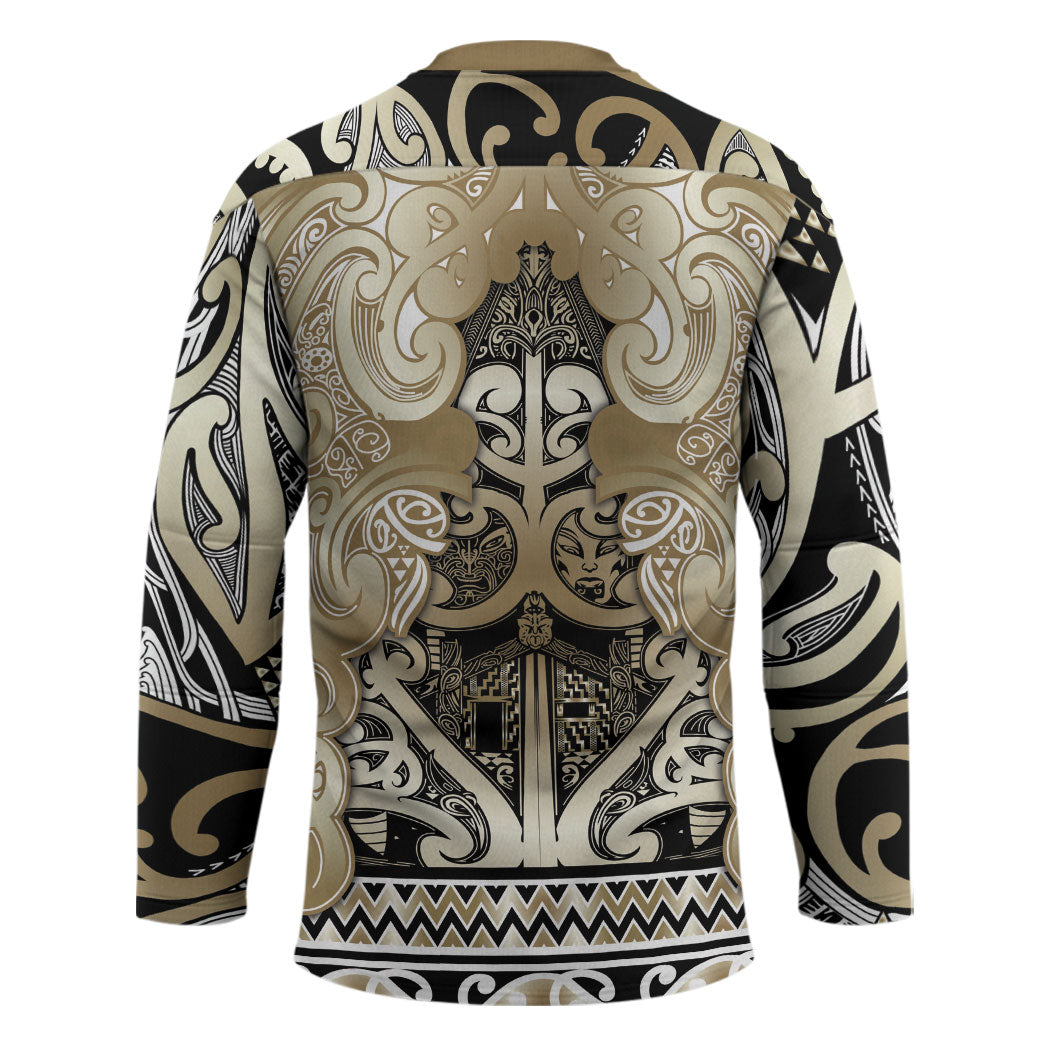 Aotearoa Iwi Waikato Tainui Hockey Jersey Maori Wharenui House Tribal Pattern LT9 - Polynesian Pride