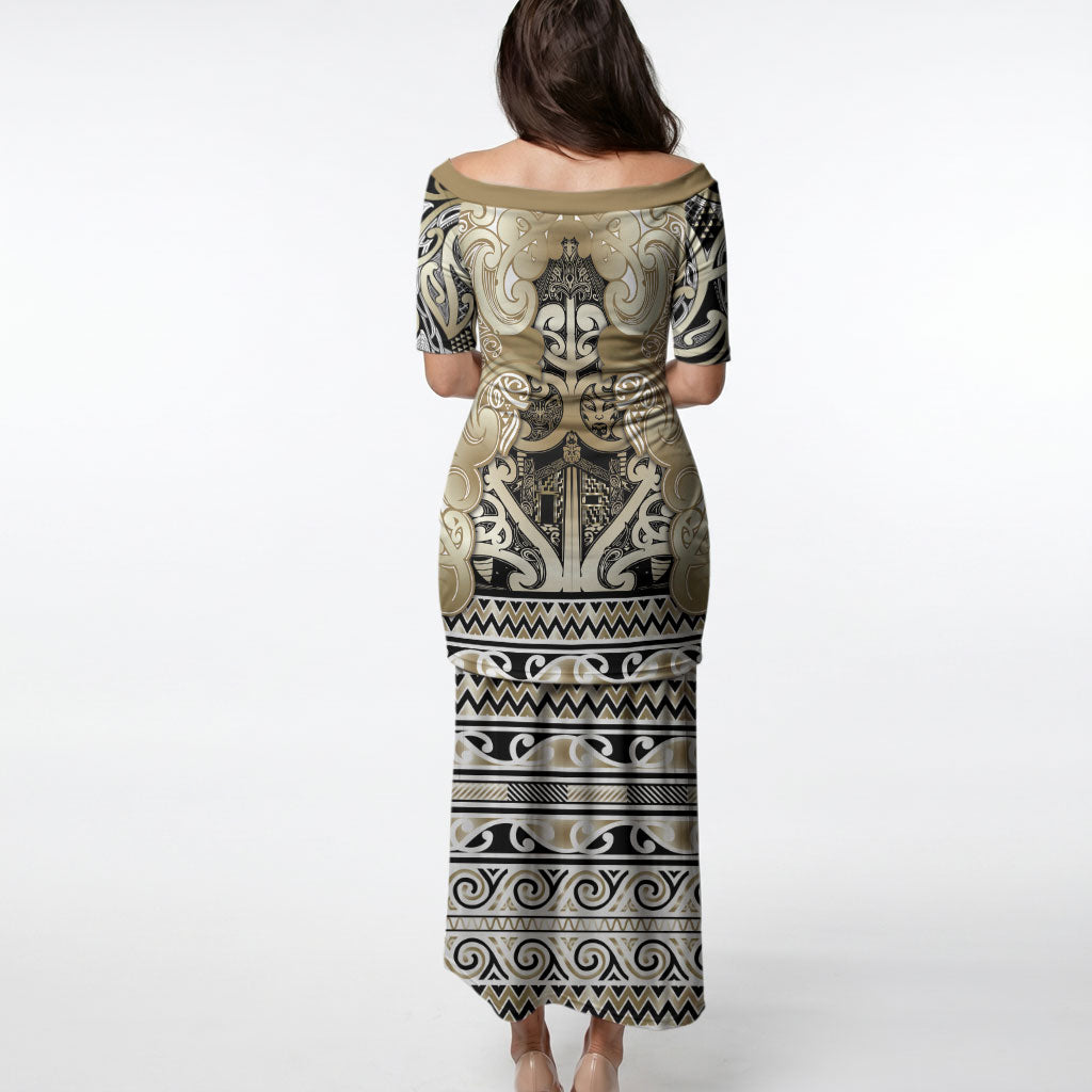 Aotearoa Iwi Waikato Tainui Puletasi Maori Wharenui House Tribal Pattern LT9 - Polynesian Pride