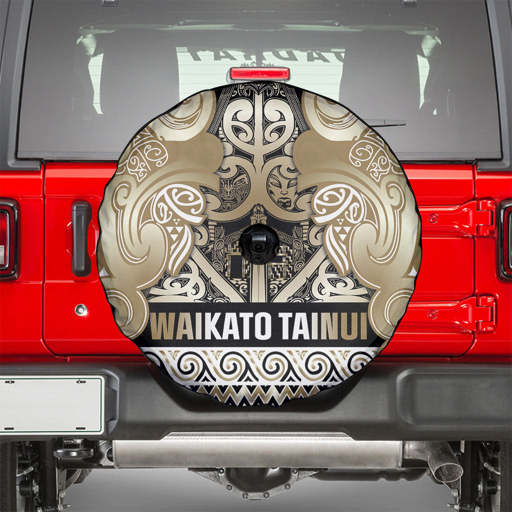 Aotearoa Iwi Waikato Tainui Spare Tire Cover Maori Wharenui House Tribal Pattern LT9 - Polynesian Pride