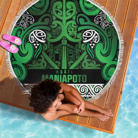 Aotearoa Iwi Ngati Maniapoto Beach Blanket Maori Wharenui House Tribal Pattern LT9 - Polynesian Pride