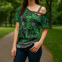 Aotearoa Iwi Ngati Maniapoto Cross Shoulder Shirt Maori Wharenui House Tribal Pattern LT9 - Polynesian Pride