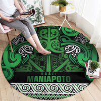 Aotearoa Iwi Ngati Maniapoto Round Carpet Maori Wharenui House Tribal Pattern LT9 - Polynesian Pride