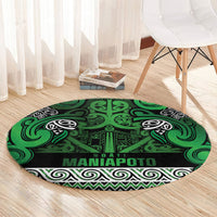 Aotearoa Iwi Ngati Maniapoto Round Carpet Maori Wharenui House Tribal Pattern LT9 - Polynesian Pride