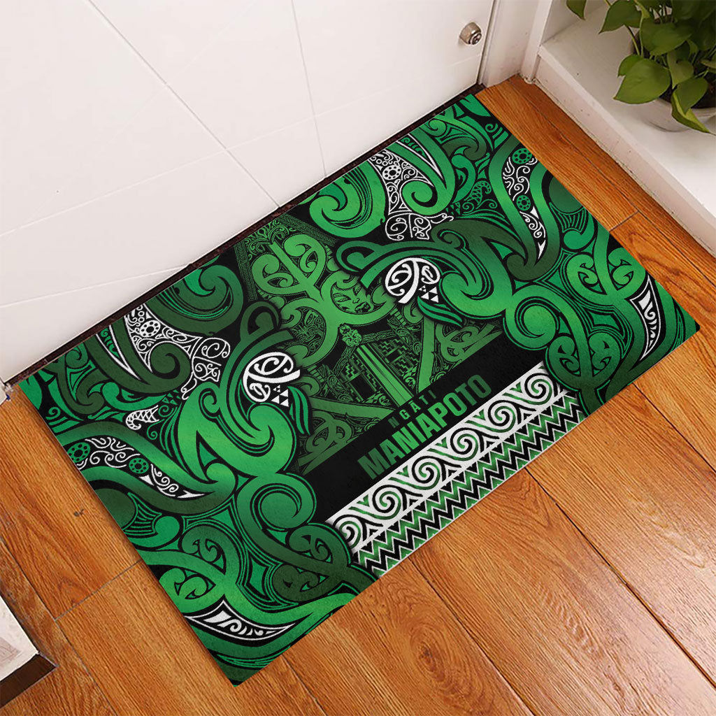 Aotearoa Iwi Ngati Maniapoto Rubber Doormat Maori Wharenui House Tribal Pattern LT9 - Polynesian Pride