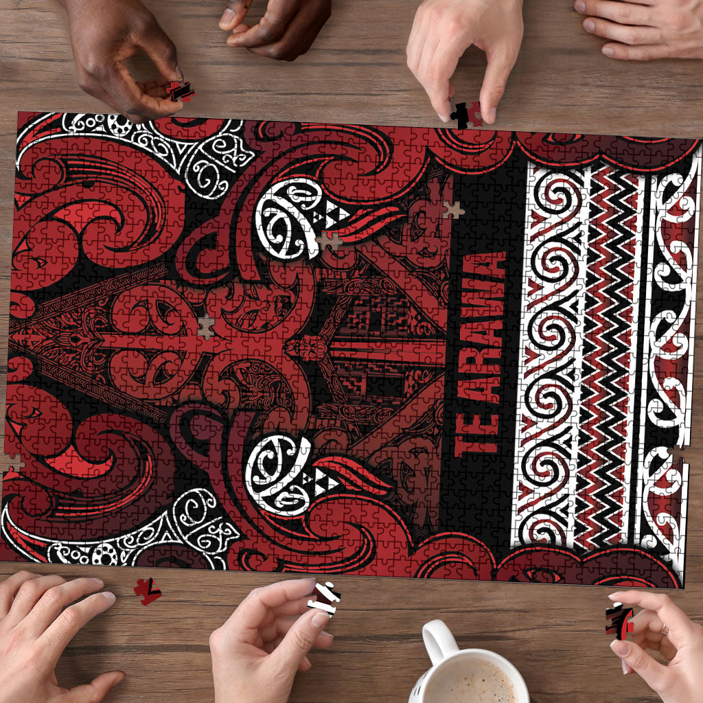 Aotearoa Iwi Te Arawa Puzzle Maori Wharenui House Tribal Pattern LT9 - Polynesian Pride